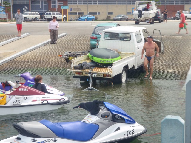 Fun at Hillarys boat ramp today..Picture says a thousand words!